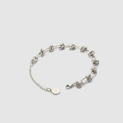 Loop Link Bracelet Silver Adjustable