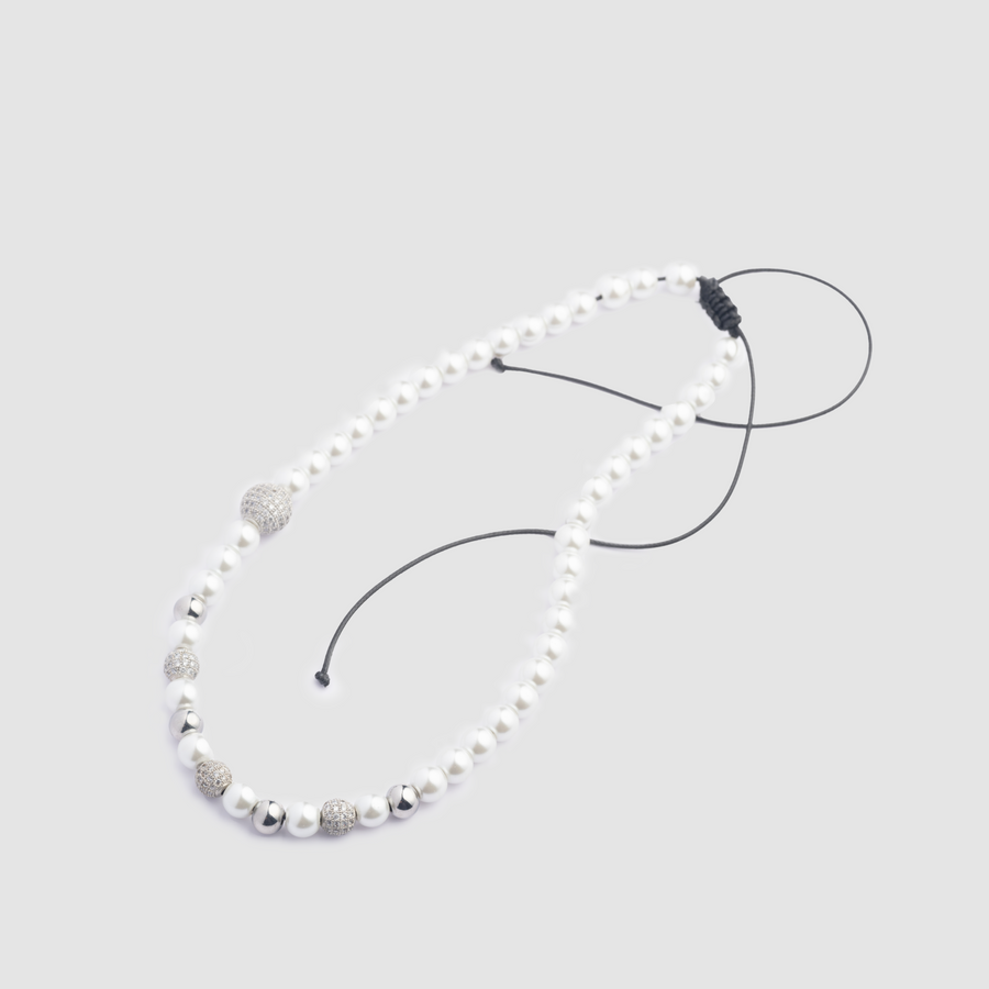 Ice Jewels Pearl Necklace Adjustable