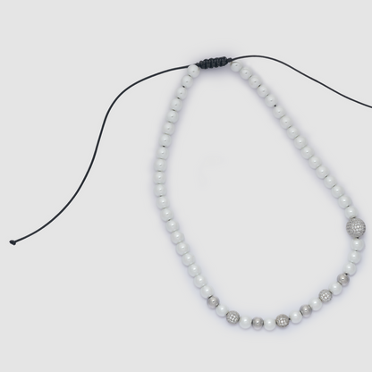 Ice Jewels Pearl Necklace Adjustable