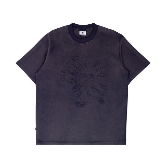 3D Steel Printing Washed Tee Navy