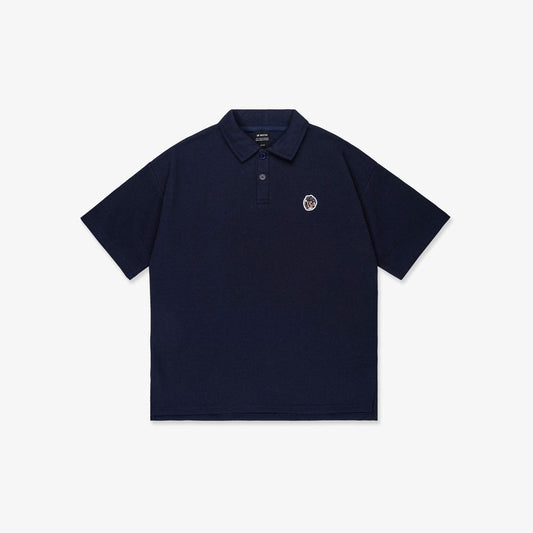 HDHF Patched Polo Tee - Navy Blue