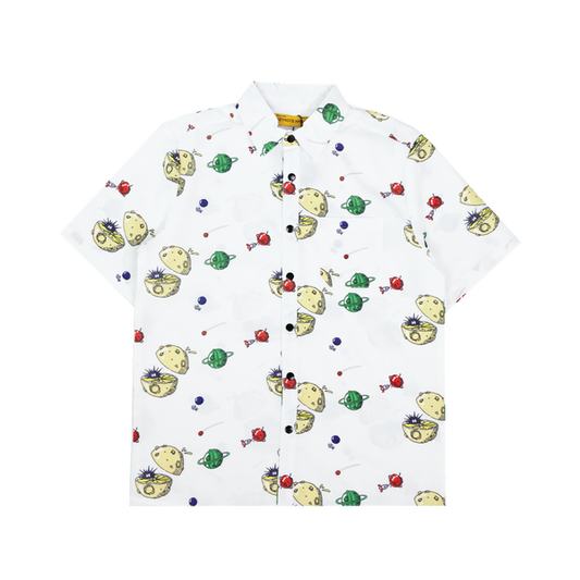 Cartoon Patterned Shirt White