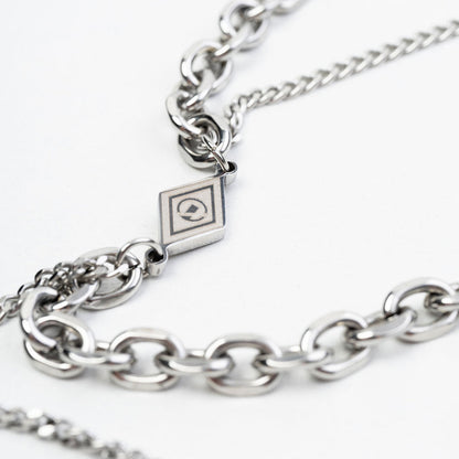 Layered Kite Necklace - Silver