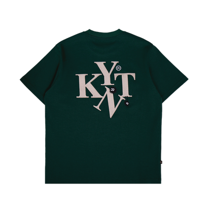 Typeface Embroidery Tee Dark Green