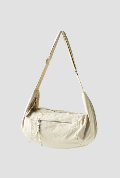 Croissant Nylon Crossbody Bag (Off White)