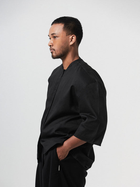 Sleek Zen Tailored Shirt | Black