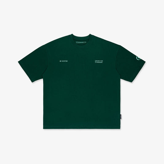 Outline Logo Broad Tee - Pine Green