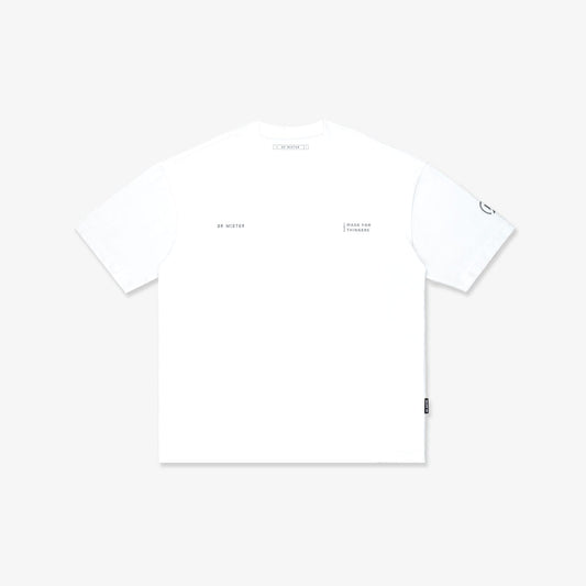 Outline Logo Broad Tee - White