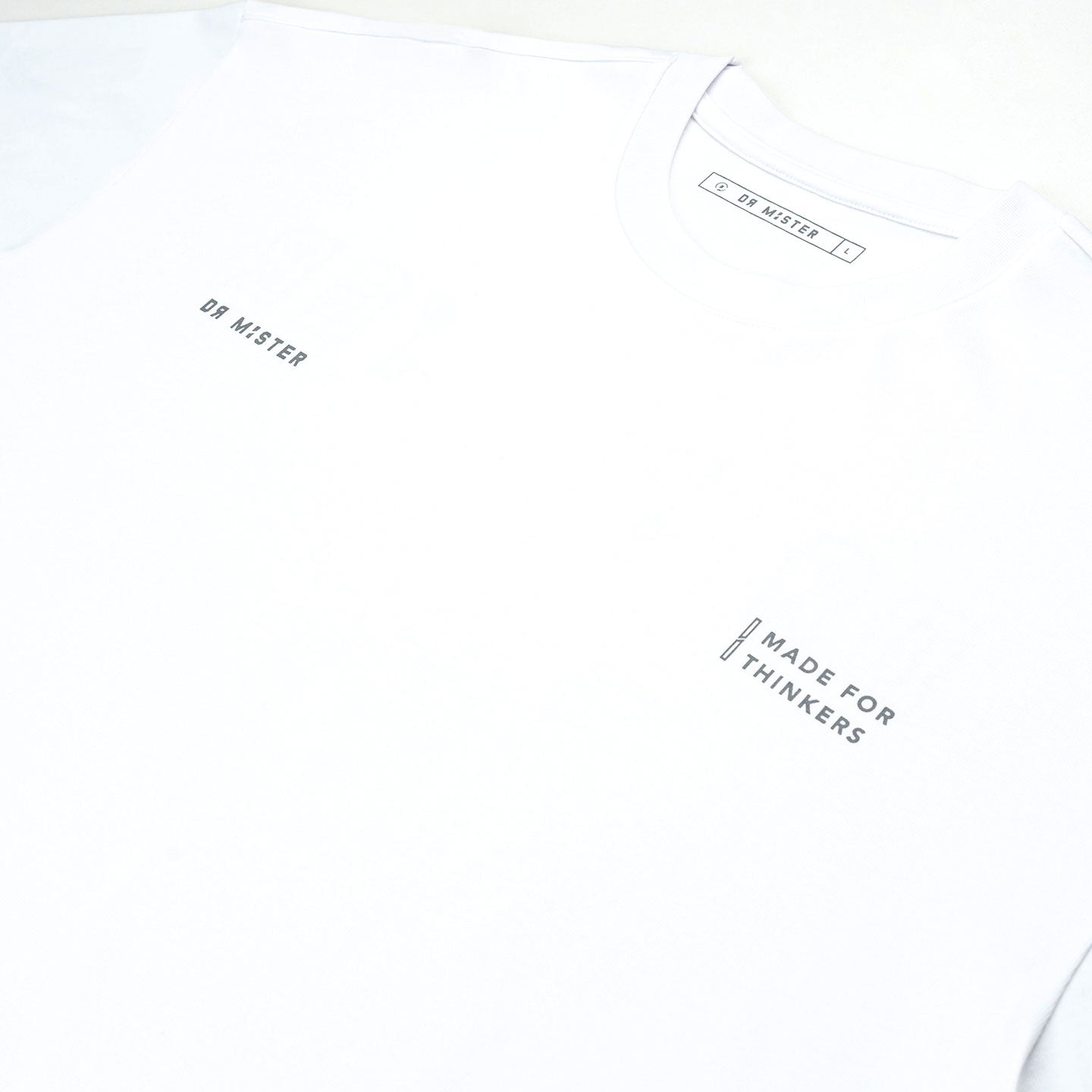 Outline Logo Broad Tee - White