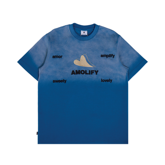 Asmolify Stoned Wash Tee < Blue >