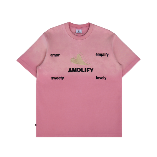 Asmolify Stoned Wash Tee < Pink >