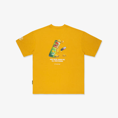 Prankster Chip Broad Tee – Amber Yellow