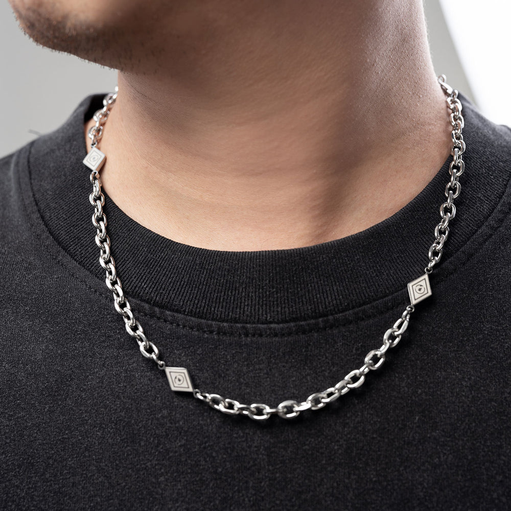 Quad Rhombus Necklace - Silver