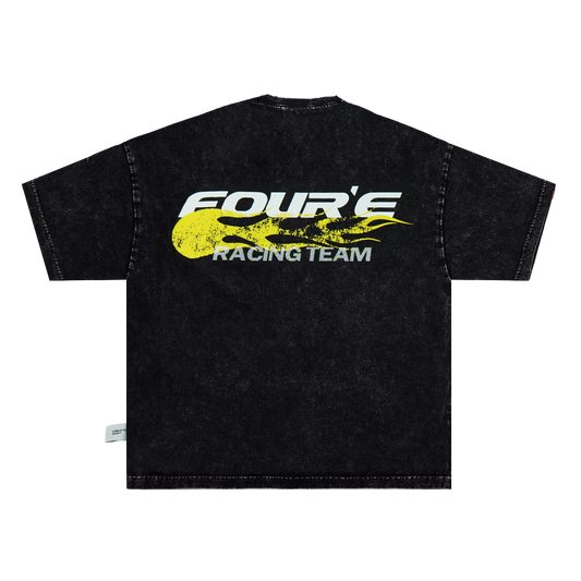 Racing Logo Tee - Washed Black