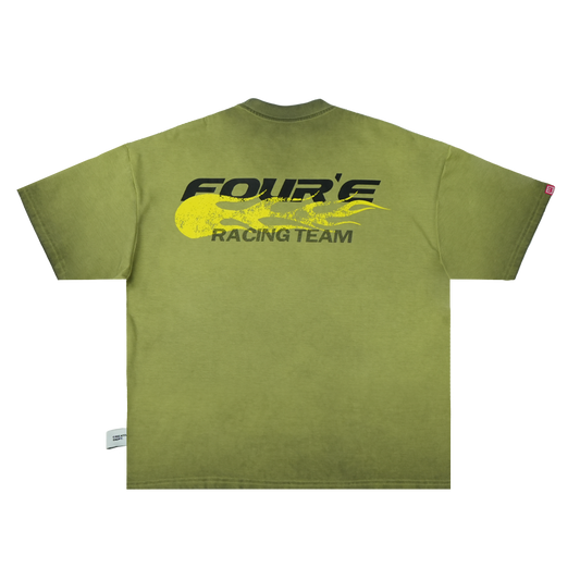 Racing Logo Tee - Washed Green