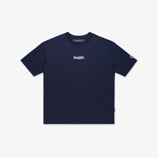 Signature Motif Broad Tee - Navy Blue