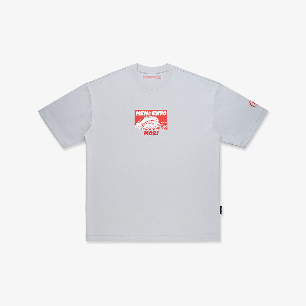 SkullWave Broad Tee - Light Grey