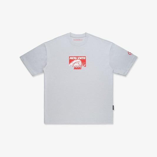 SkullWave Broad Tee - Light Grey