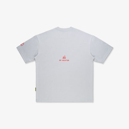 SkullWave Broad Tee - Light Grey