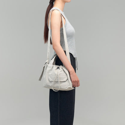 Small Classic Nylon Tote (Light Grey)