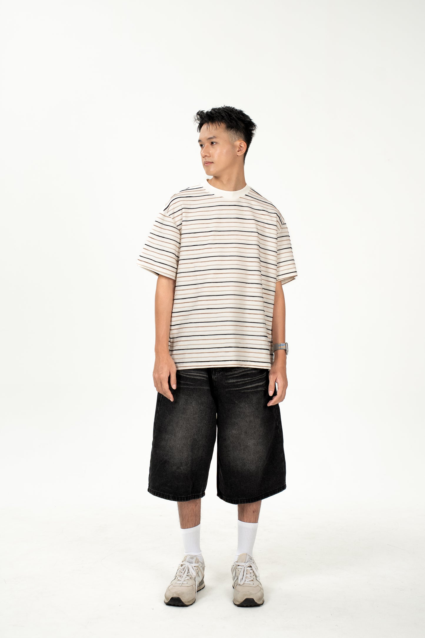 Striped Crew Neck Tee