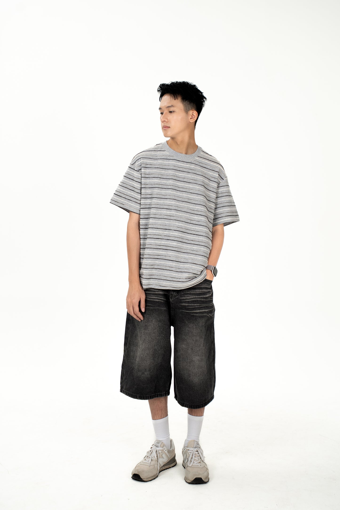 Striped Crew Neck Tee