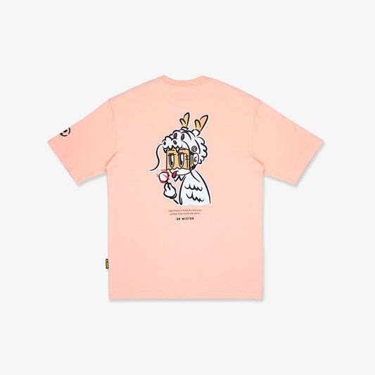 Tyge Dragon Oversized Tee - Salmon Pink (Special Edition)