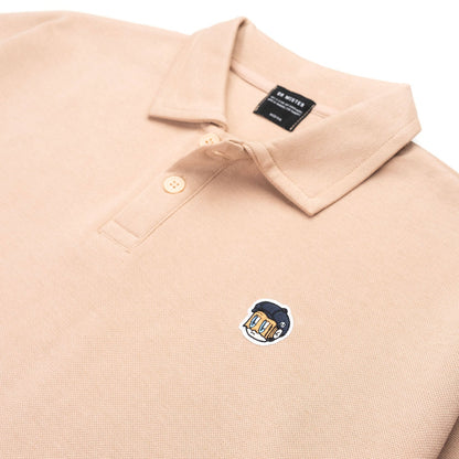 Patched Polo Tee - Beige