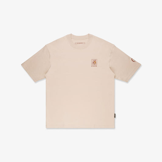 Twotone Dino Oversized Tee - Beige