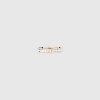 Single Iced Out Band Ring Silver