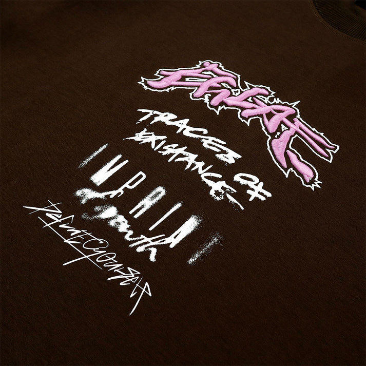 Fragments Mixed Typo Tee Brown