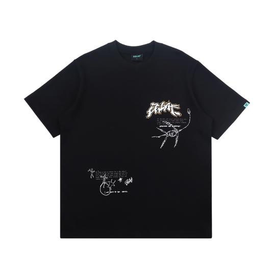 Fragments Journal Tee Black