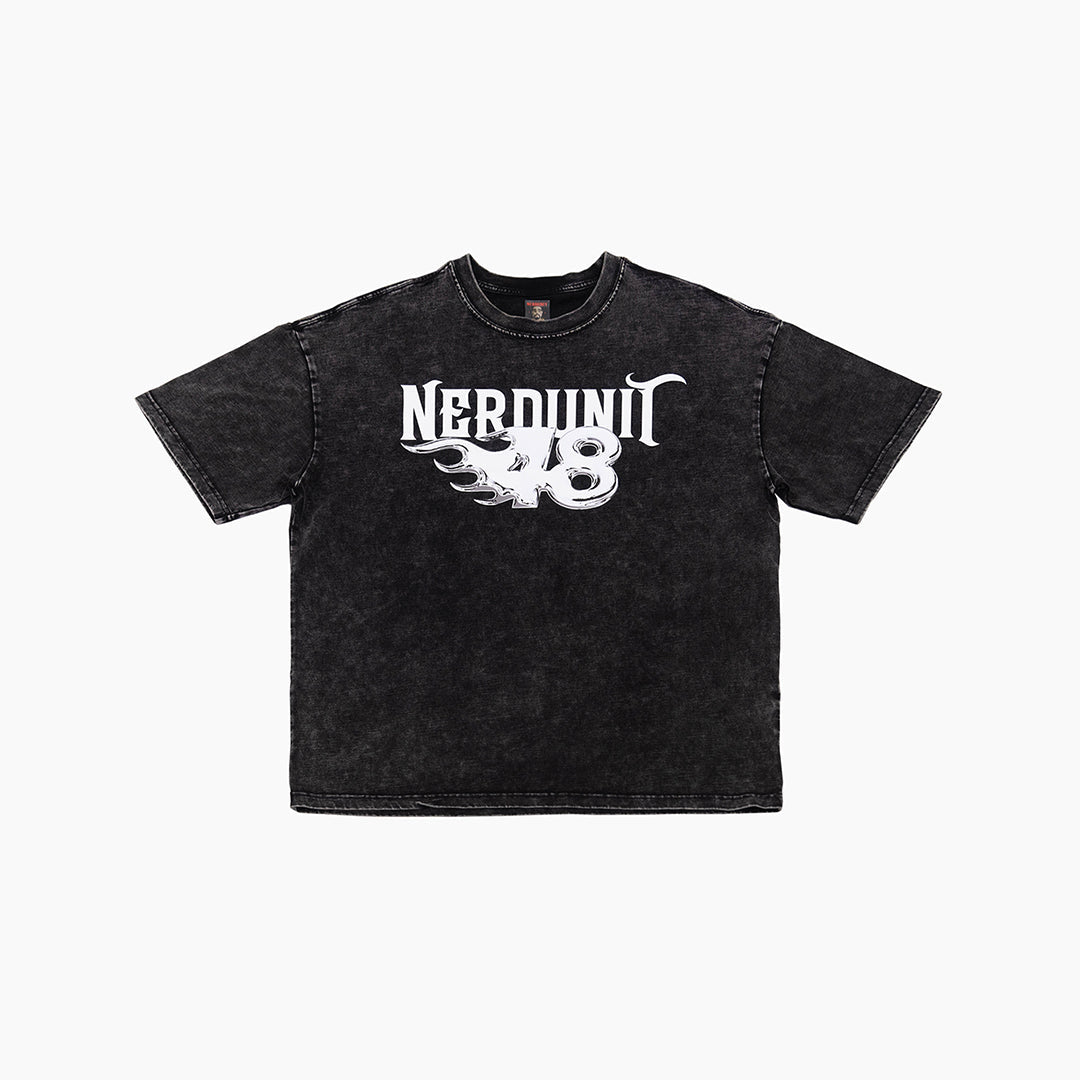 "HOOD" Washed Tee | Black