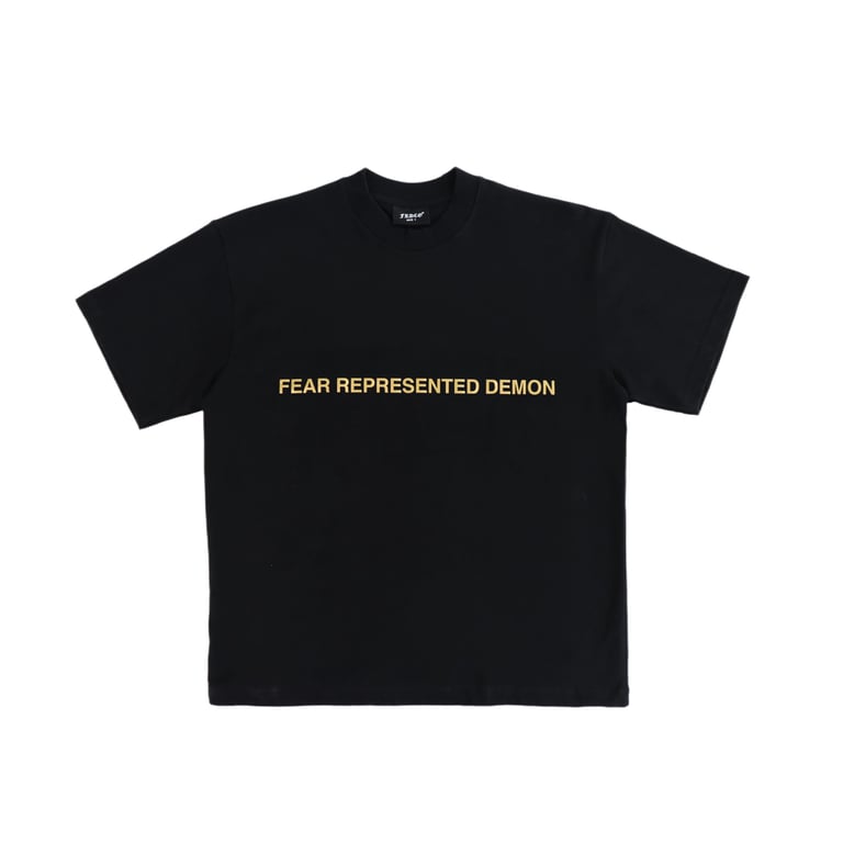 SS24 GOLD LOGO BLACK TEE