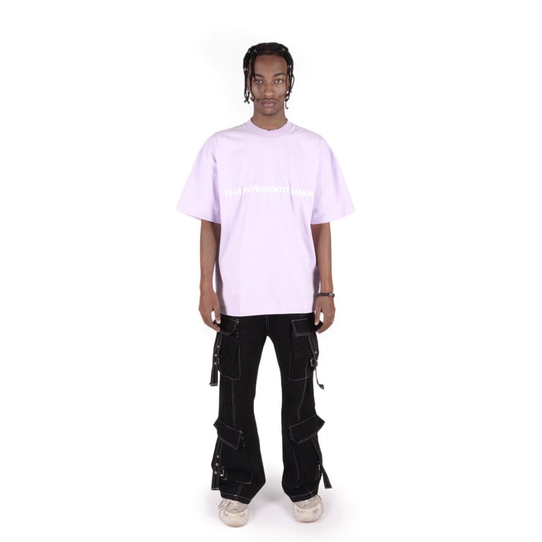 SS24 EMBOSSED LOGO PURPLE TEE