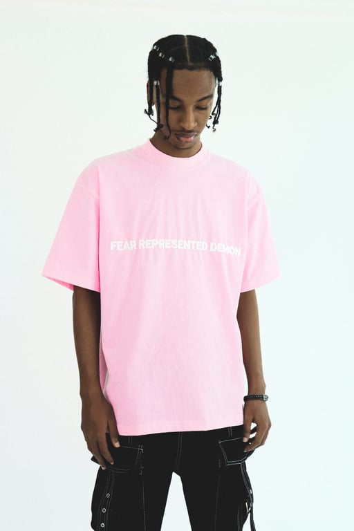 SS24 EMBOSSED LOGO PINK TEE