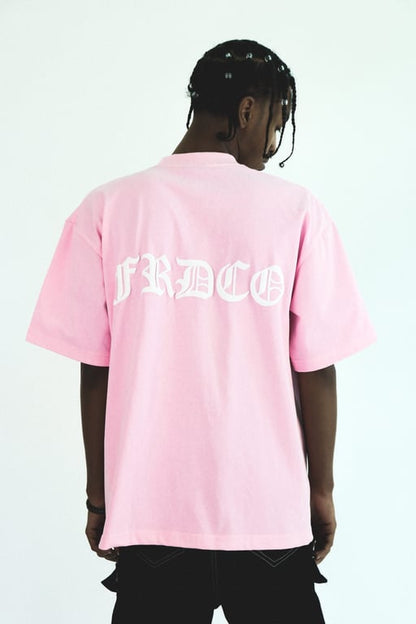 SS24 EMBOSSED LOGO PINK TEE