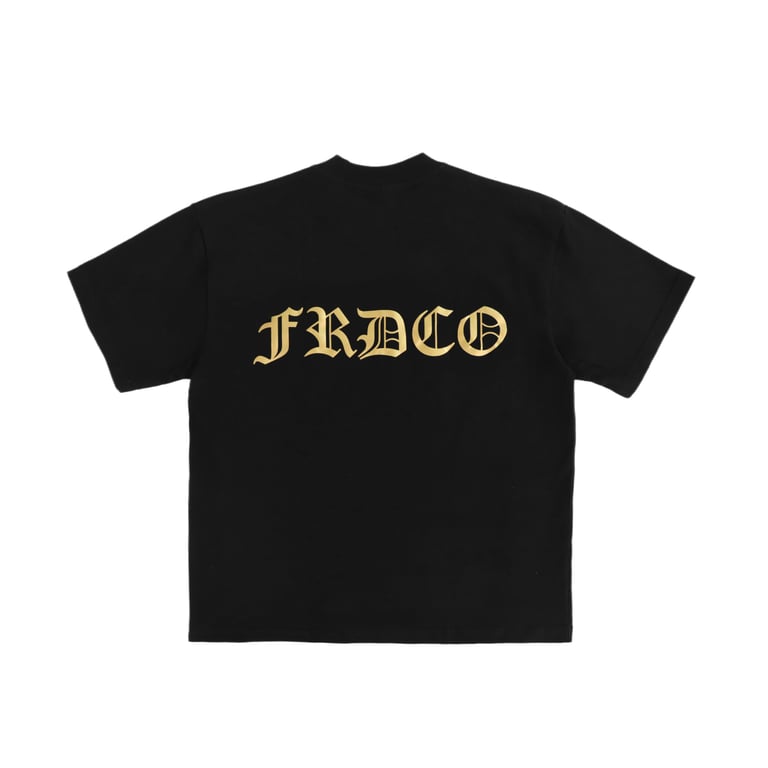 SS24 GOLD LOGO BLACK TEE