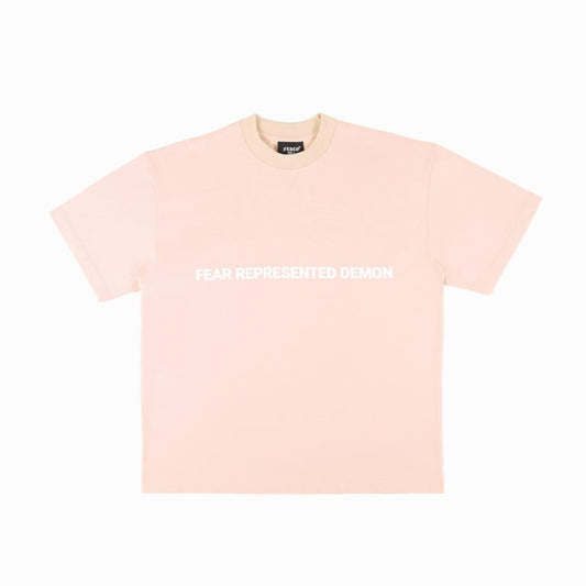 SS24 EMBOSSED LOGO PEACH TEE