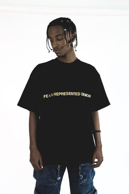 SS24 GOLD LOGO BLACK TEE