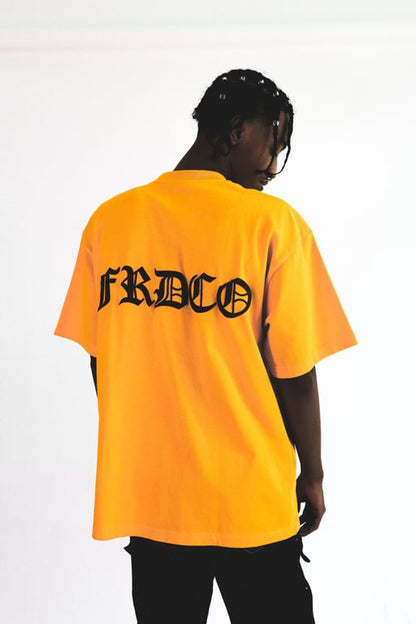 SS24 EMBOSSED LOGO ORANGE TEE