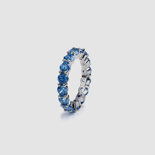 Eternity Ring Blue Silver